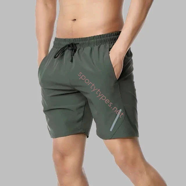 Olive Men's Running Workout Shorts