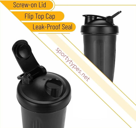 Black Portable Protein Powder Shaker