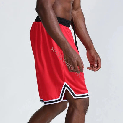 Red Men's Basketball Style Shorts