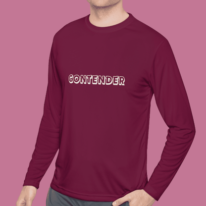 Maroon Unisex Contender Lightweight Long Sleeve Tee