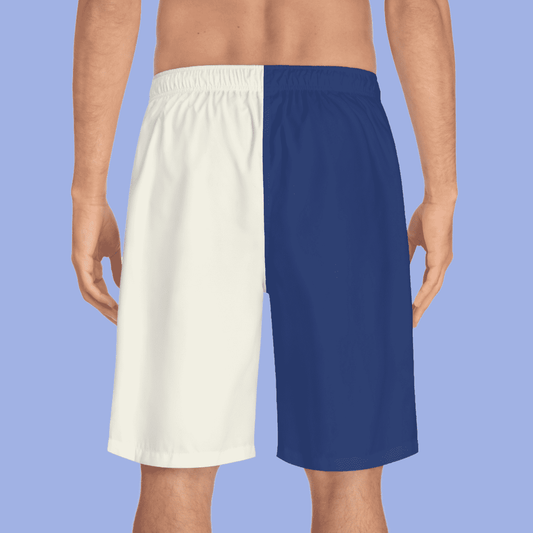 Men's Khaki and Cream Board Shorts