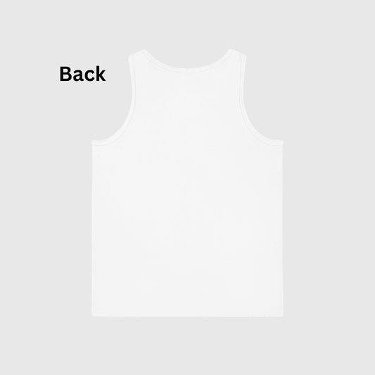 Men's White Cotton Weight Training Tank Top