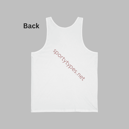 Men's White Peak Performance Black Distressed Print Tank Top