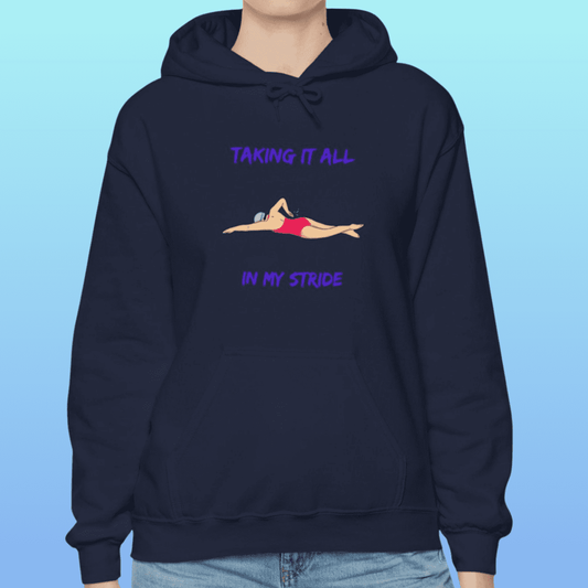 Navy Women's Swimming Taking It All In My Stride Hoodie