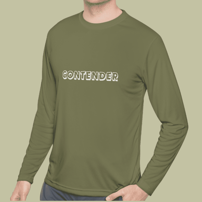 Olive Green Unisex Contender Lightweight Long Sleeve Tee