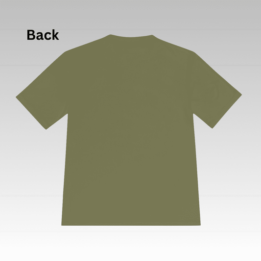 Men's Olive Football  Moisture Wicking Tee