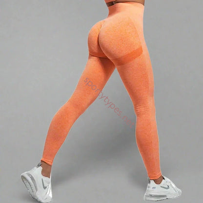 Orange Fitness Running Yoga Pants