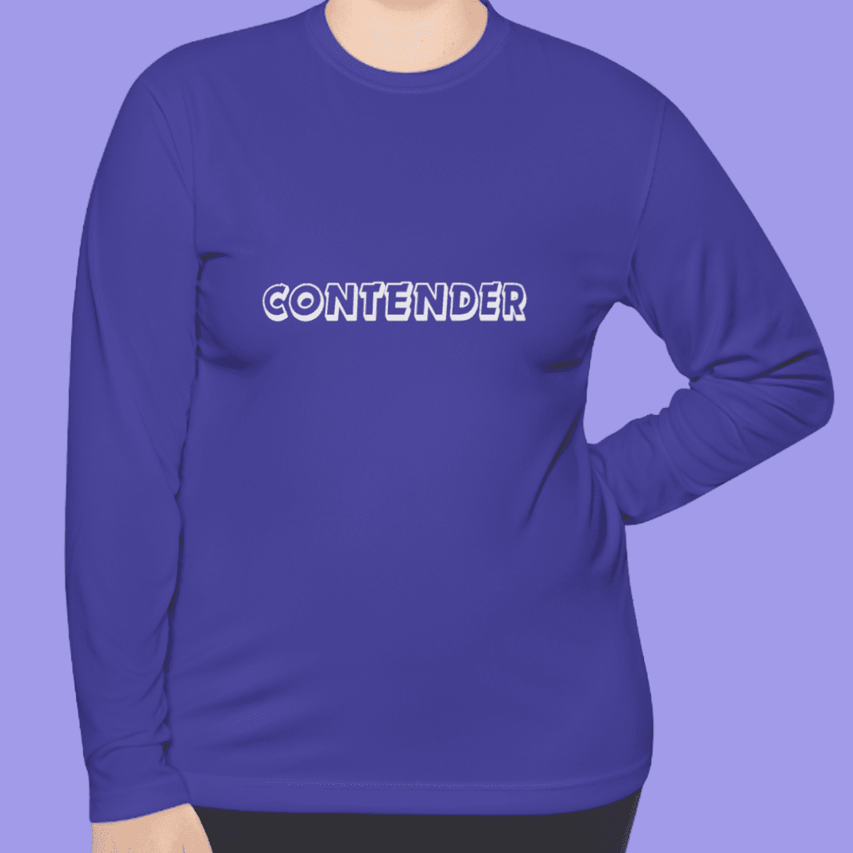 Purple Unisex Contender Lightweight Long Sleeve Tee