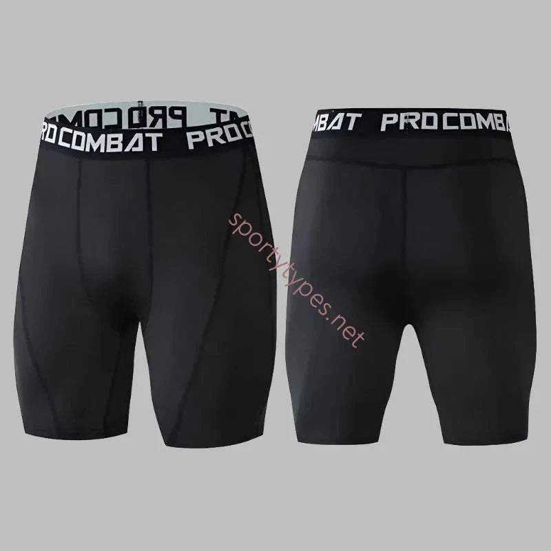 Black Men's Compression Shorts