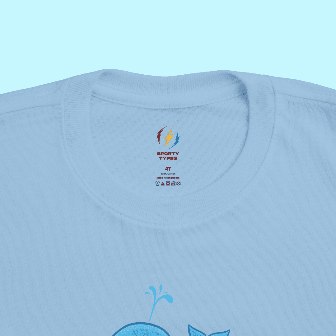 Light Blue Toddler Swimming Fan Jersey T-Shirt