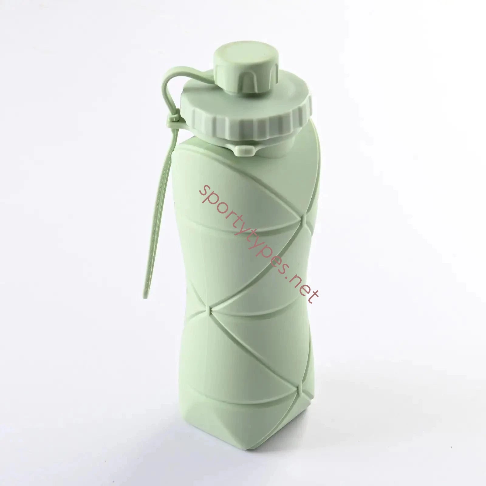 Green Folding Silicone Water Bottle Sports