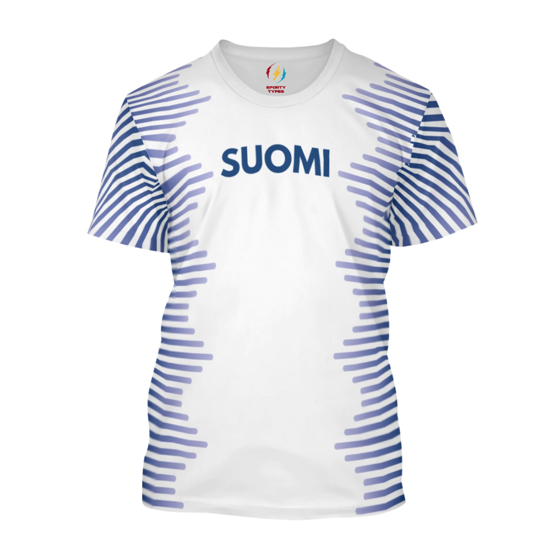 Finland Women's Football Supporter T-Shirt – Blue & White Pride