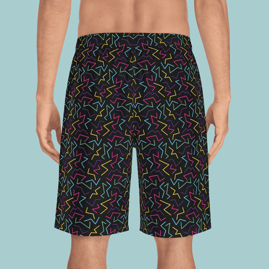 Colored Zig Zag Board Shorts