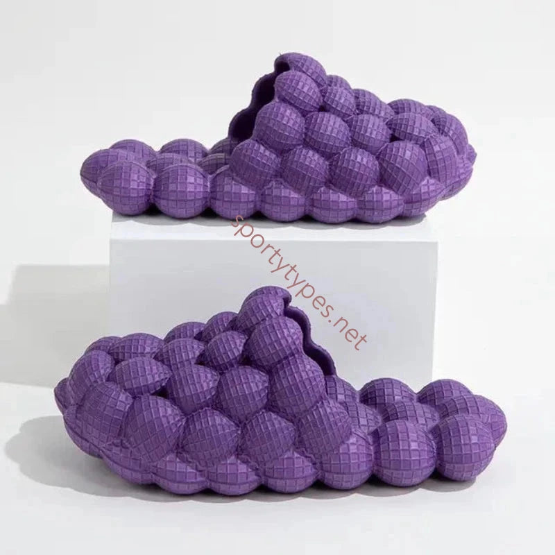 Purple Unisex Bubble Massage Sandals