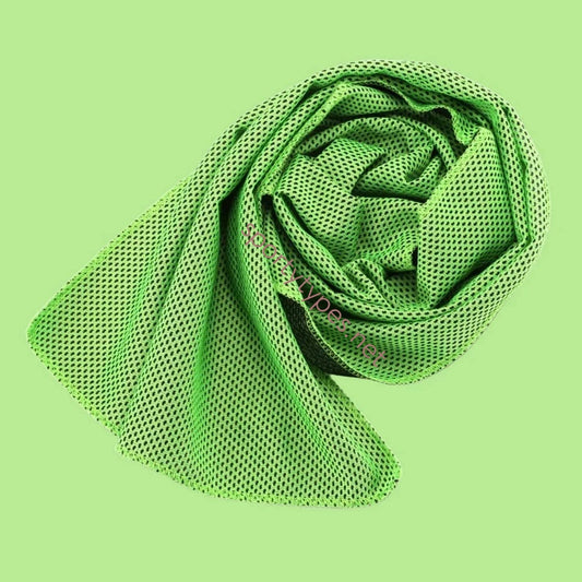 Green Microfiber Sports Towel