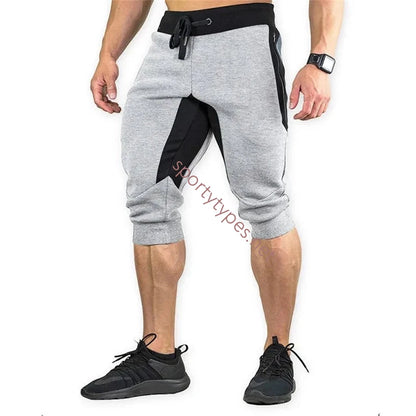 Light Gray Men's Cropped Joggers