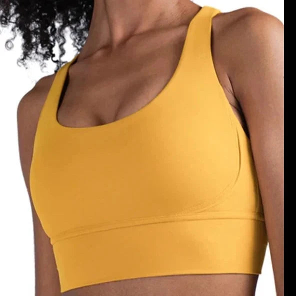 Yellow Women's Breathable Yoga Top