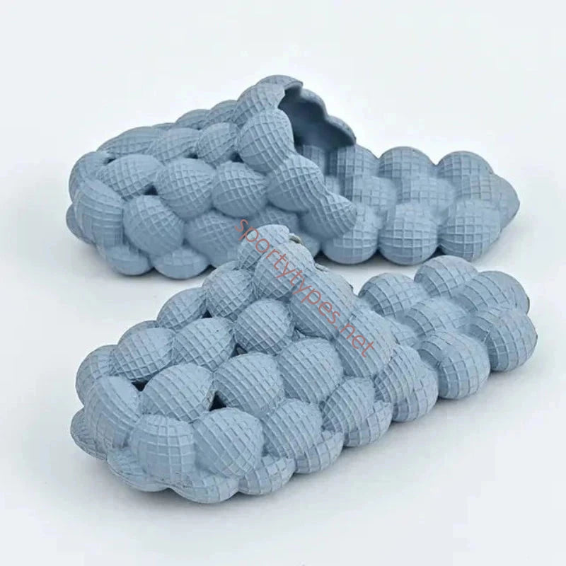 Light Blue Unisex Bubble Massage Sandals