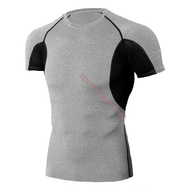 Light Gray Men's Quick-Dry Running T-shirt