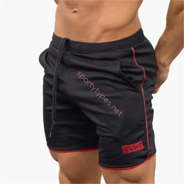 Black/Red Men's Performance Gym Shorts