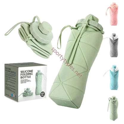 Folding Silicone Water Bottle Sports