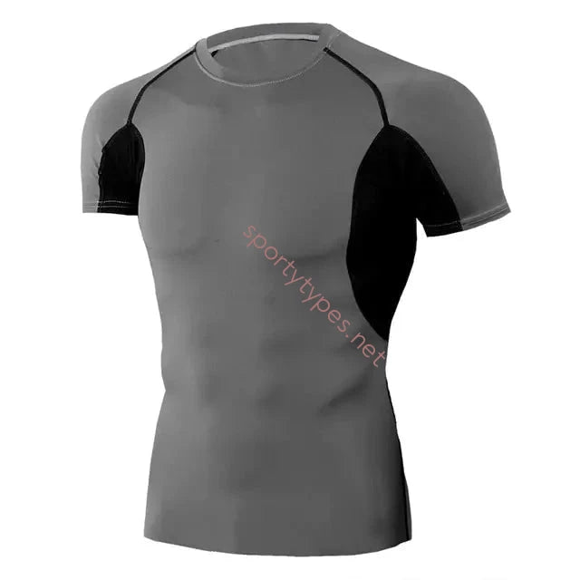 Dark Gray Men's Quick-Dry Running T-shirt