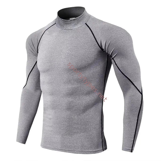 Gray Men's Quick Dry Long Sleeve Top