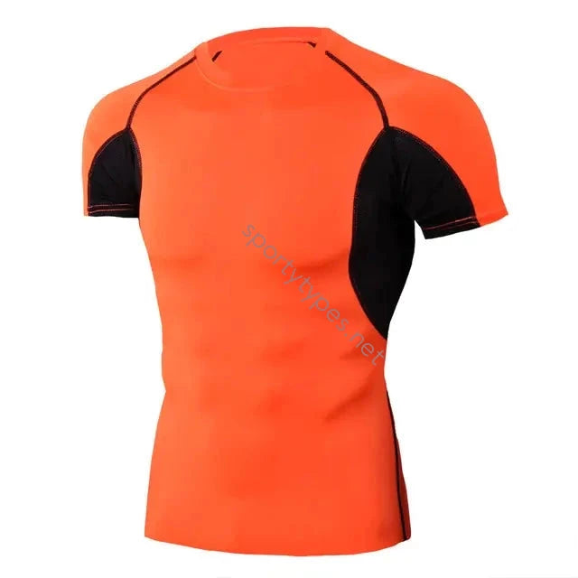 Orange Men's Quick-Dry Running T-shirt