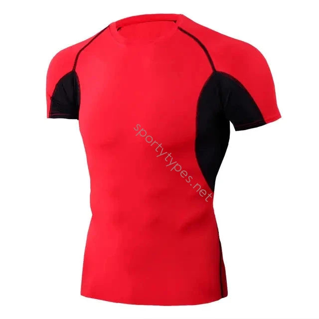 Red Men's Quick-Dry Running T-shirt