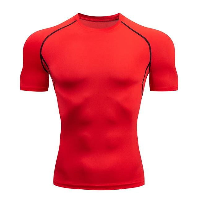 Red Men's Compression Workout Tee