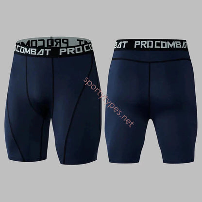 Navy Men's Compression Shorts