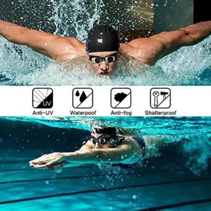 White Elite Professional HD Anti-Fog Swim Goggles