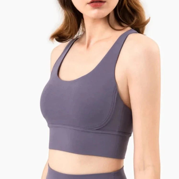 Purple Women's Breathable Yoga Top