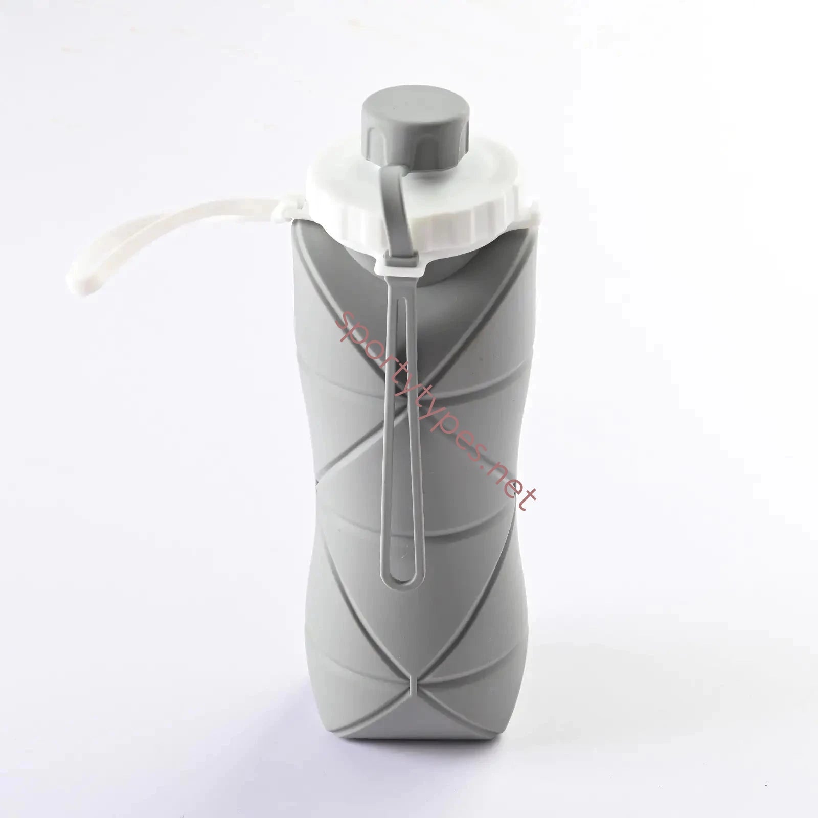 Gray Folding Silicone Water Bottle Sports